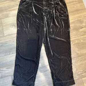 ANTHROPOLOGIE by ETT:TWA Velvet Cropped Pants